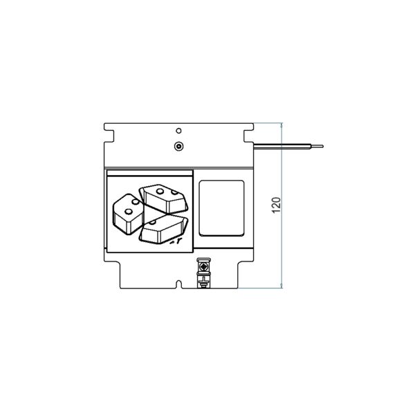 Produktbild UBD 133 140  -  Steckdoseneinsatz für 3 FLF, inkl. 1x 3xT13/s weiss